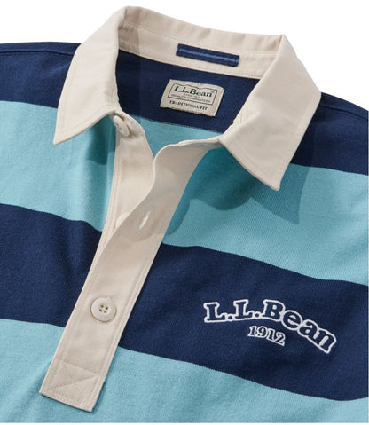 Men's Bean's Vintage Soft Rugby, Stripe Embroidered - L.L.Bean Essential