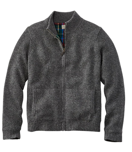 Men's L.L.Bean Classic Ragg Wool Sweater, Full-Zip Flannel-Lined - L.L.Bean Latest