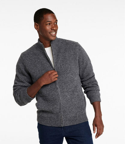Men's L.L.Bean Classic Ragg Wool Sweater, Full-Zip Flannel-Lined - L.L.Bean Latest