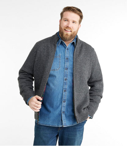 Men's L.L.Bean Classic Ragg Wool Sweater, Full-Zip Flannel-Lined - L.L.Bean Latest
