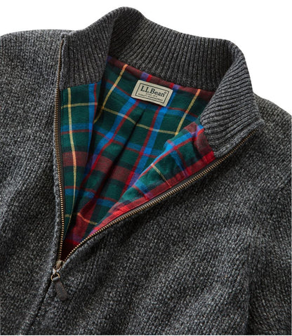 Men's L.L.Bean Classic Ragg Wool Sweater, Full-Zip Flannel-Lined - L.L.Bean Latest