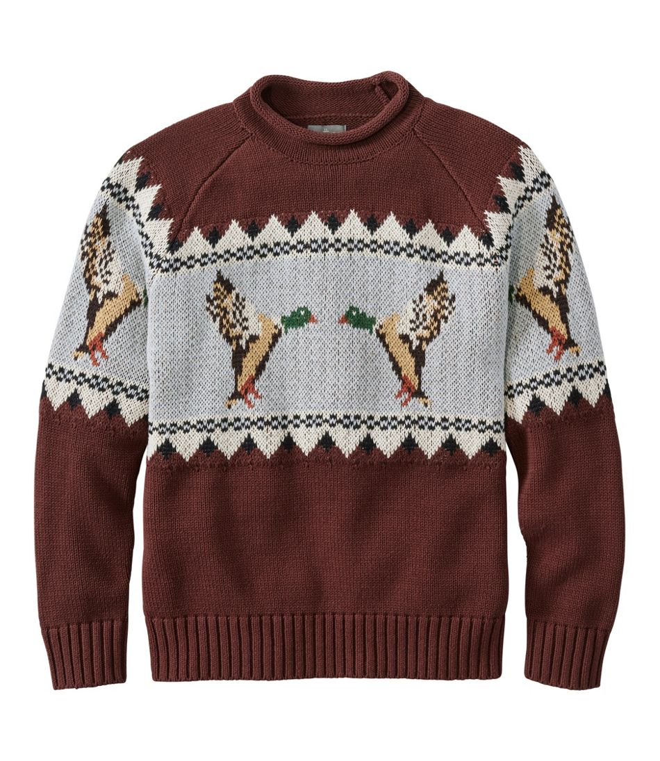 Men's Signature Organic Cotton Rollneck Sweater, Fair Isle - L.L.Bean Value