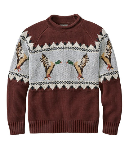 Men's Signature Organic Cotton Rollneck Sweater, Fair Isle - L.L.Bean Value