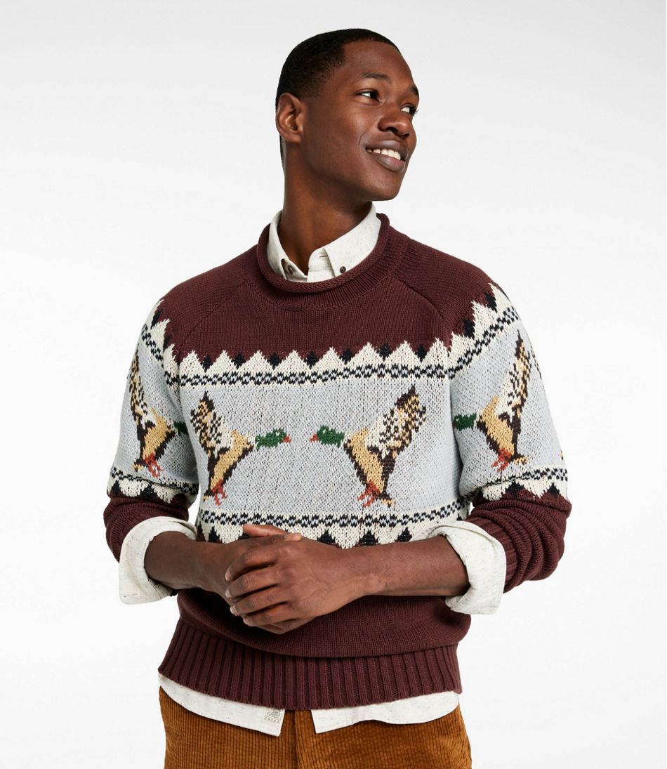 Men's Signature Organic Cotton Rollneck Sweater, Fair Isle - L.L.Bean Value