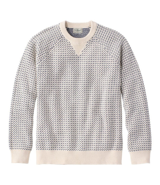 Men's Wicked Soft Cotton/Cashmere Sweater, Crewneck, Pattern - L.L.Bean Great Value