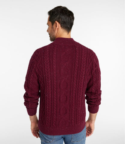 Men's Bean's Heritage Soft Cotton Fisherman Sweater, Button-Mock - L.L.Bean Customer Favorite