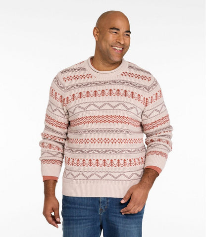 Men's L.L.Bean Organic Cotton Waffle Sweater, Crewneck, Fair Isle - L.L.Bean Latest