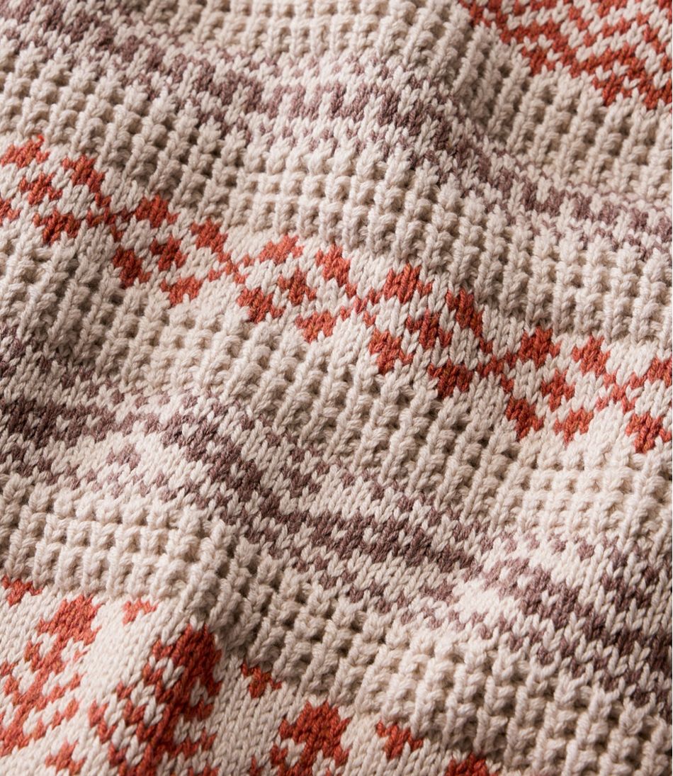 Men's L.L.Bean Organic Cotton Waffle Sweater, Crewneck, Fair Isle - L.L.Bean Latest