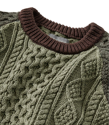 Men's Signature Cotton Fisherman Sweater, Crewneck, Colorblock - L.L.Bean Everyday