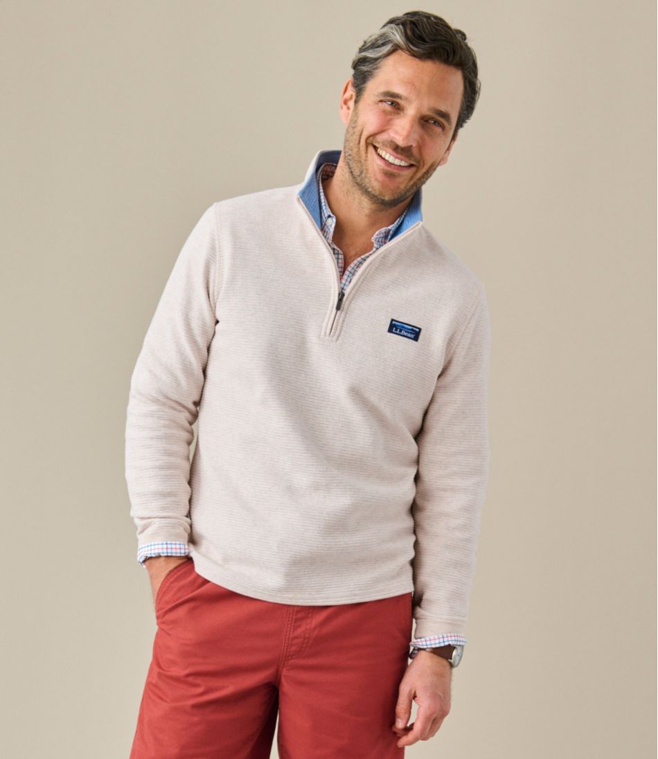 Men's Lakewashed Double-Knit Quarter-Zip Pullover - L.L.Bean Quality