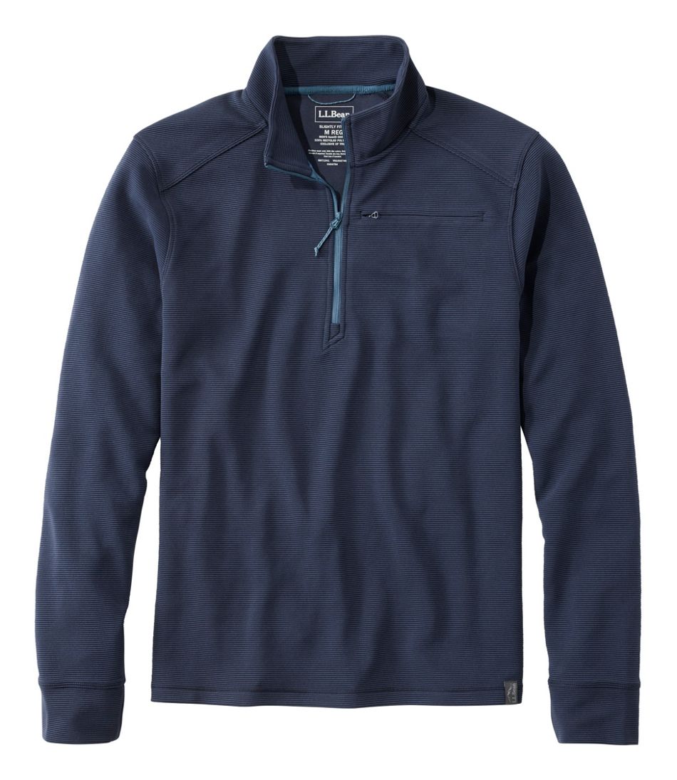 Men's VentureStretch Ottoman-Rib Pullover, Quarter-Zip - L.L.Bean Classic