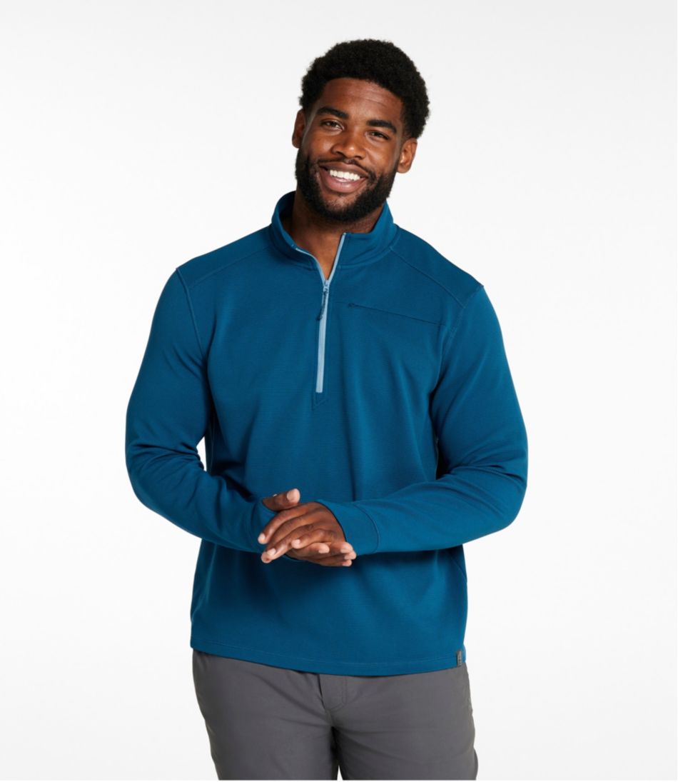 Men's VentureStretch Ottoman-Rib Pullover, Quarter-Zip - L.L.Bean Classic