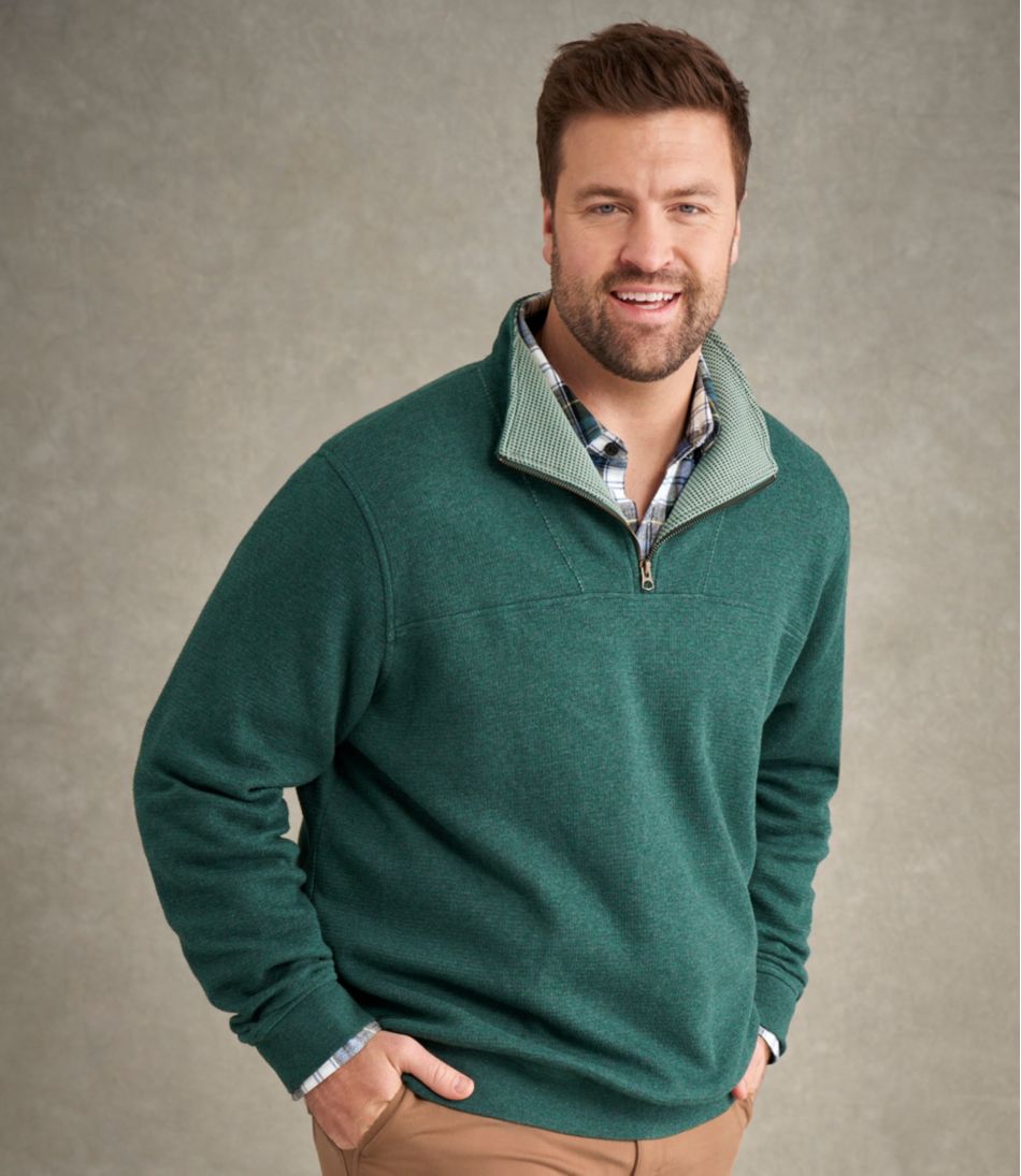 Men's All Seasons Textured Sweats, Quarter-Zip - L.L.Bean Essential