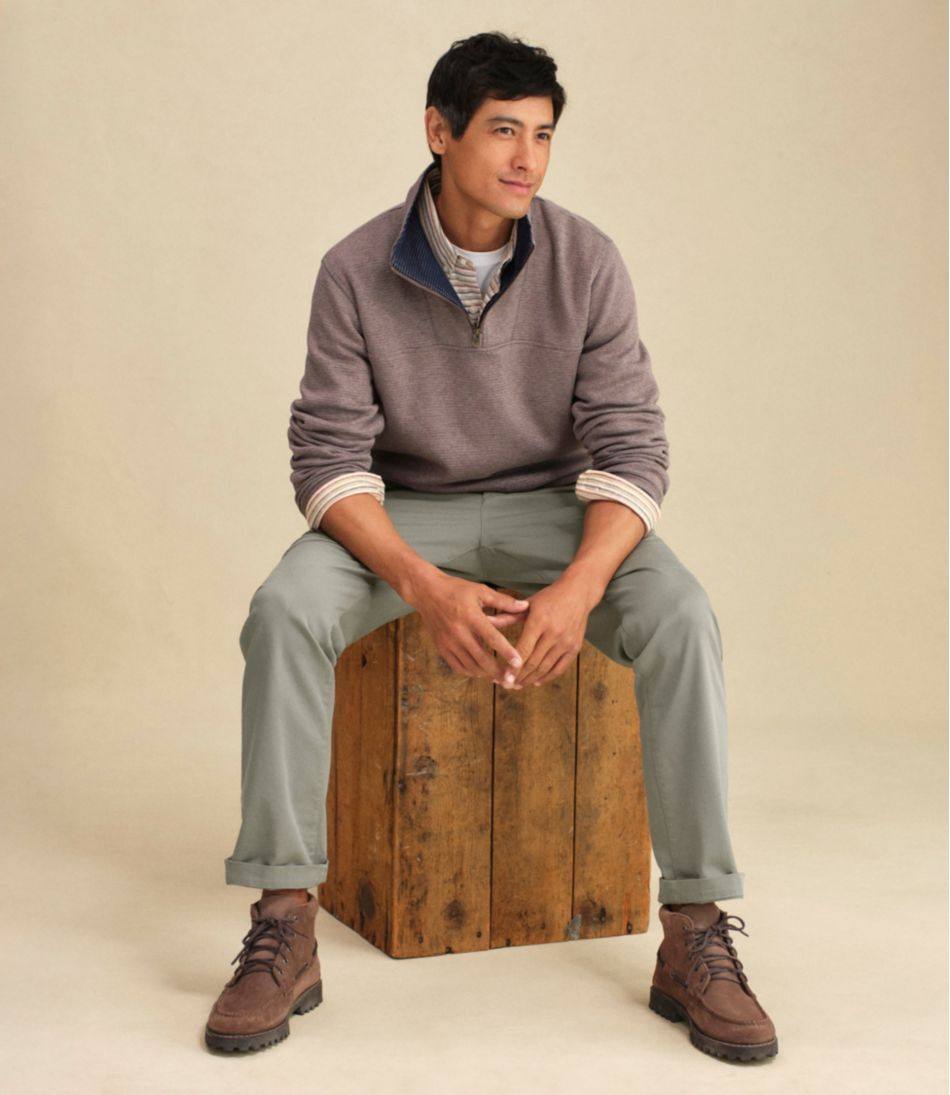Men's All Seasons Textured Sweats, Quarter-Zip - L.L.Bean Essential