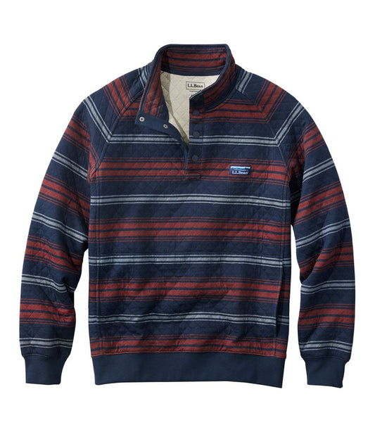 Men's Quilted Sweatshirt, Mockneck, Stripe - L.L.Bean Great Value