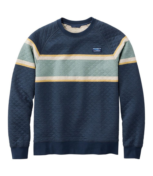 Men's Quilted Sweatshirt, Crewneck, Stripe - L.L.Bean Everyday