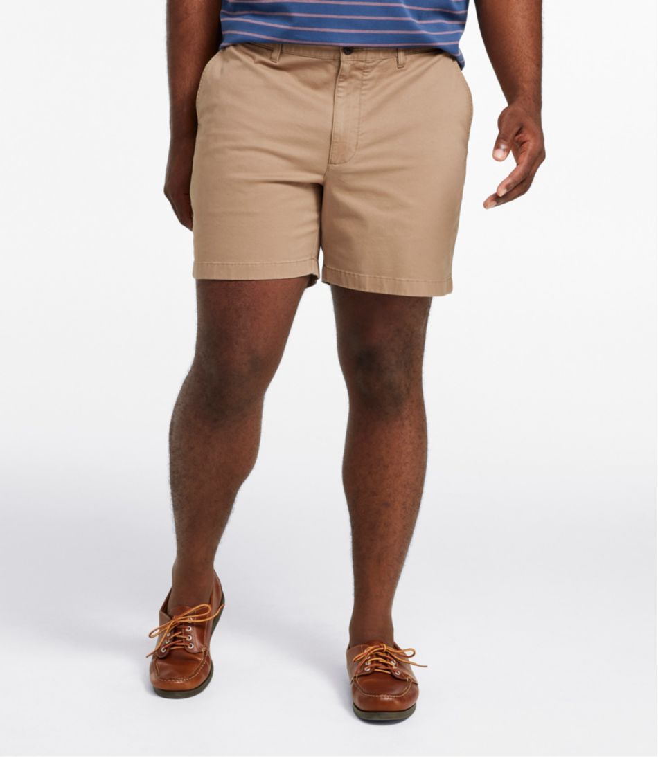 Men's Lakewashed® Stretch Khaki Shorts, 6" - L.L.Bean Value
