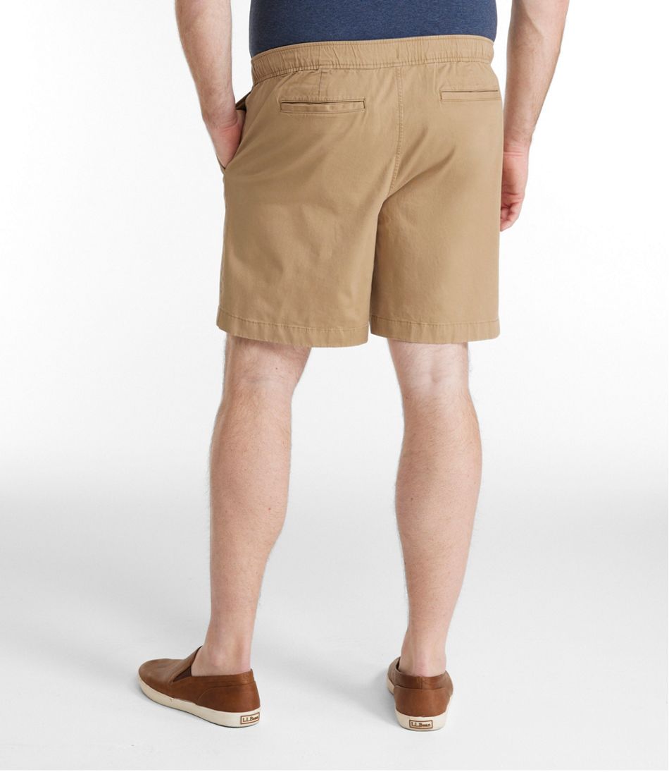 Men's Lakewashed Stretch Khaki Shorts, Pull-On, 8" - L.L.Bean Value