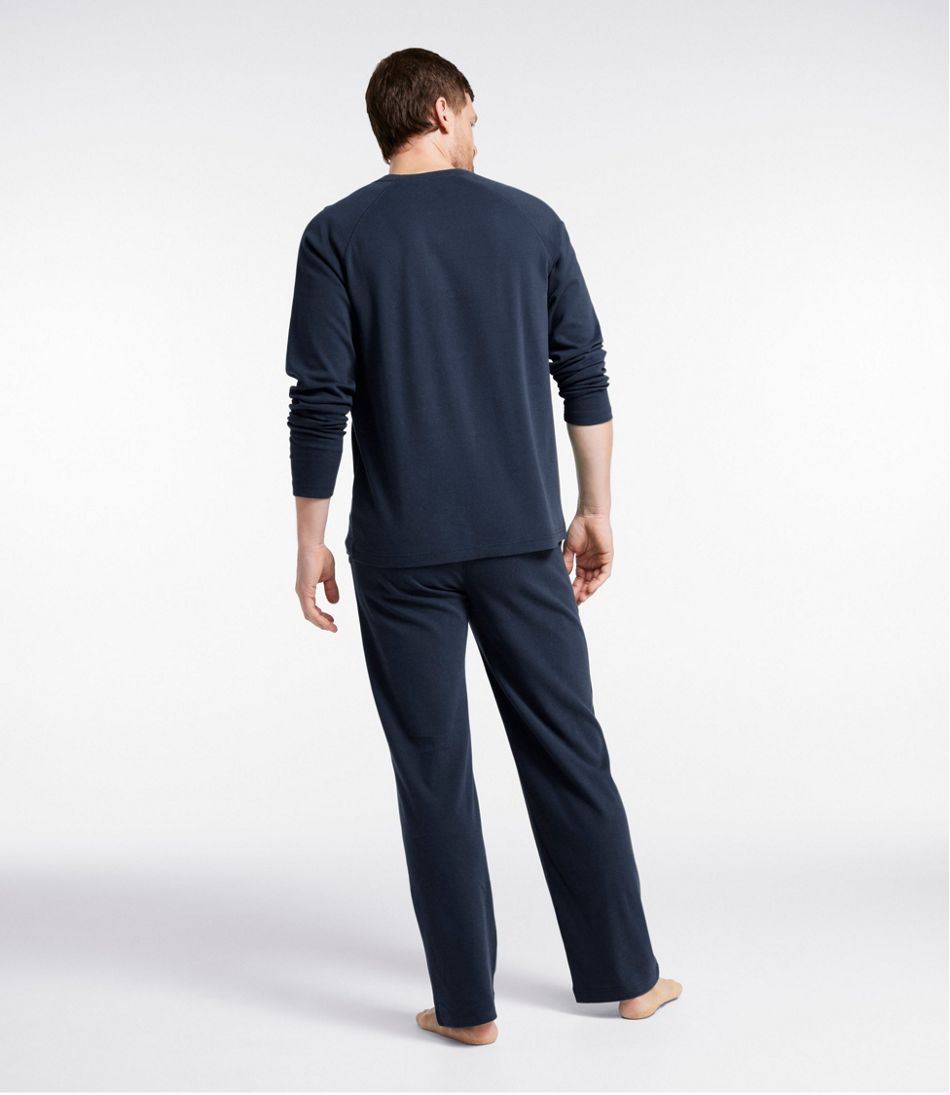 Men's Bean's Cotton Knit Pajamas, Henley PJ Set - L.L.Bean Great Value