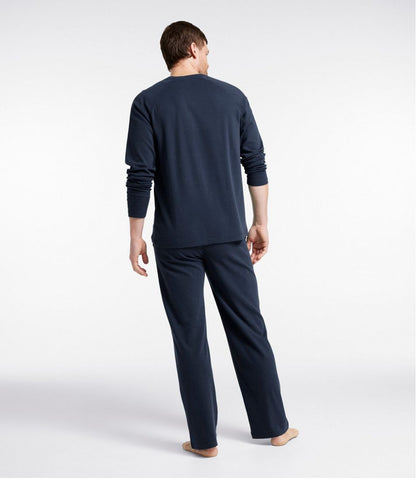 Men's Bean's Cotton Knit Pajamas, Henley PJ Set - L.L.Bean Great Value