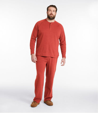 Men's Bean's Cotton Knit Pajamas, Henley PJ Set - L.L.Bean Great Value