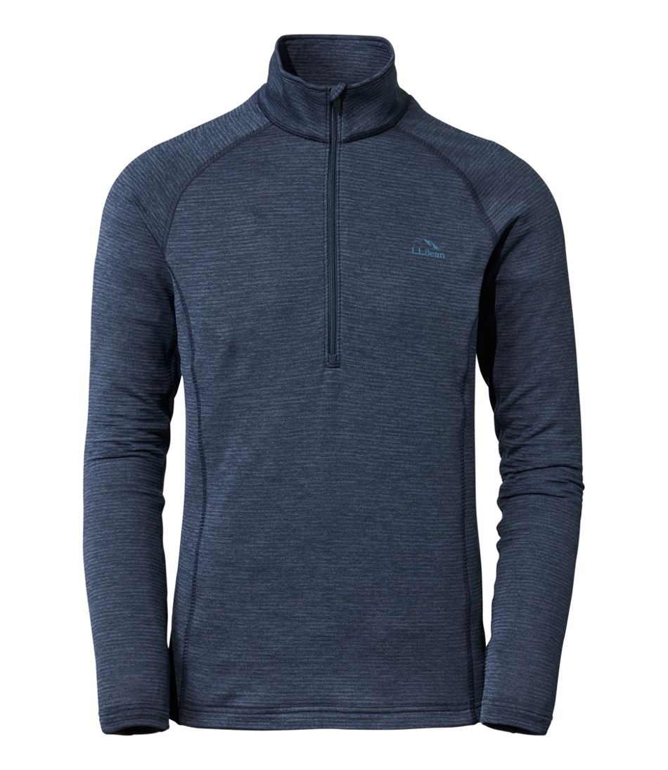 Men's L.L.Bean Midweight Base Layer Crew Top, 1/4 Zip - L.L.Bean Essential