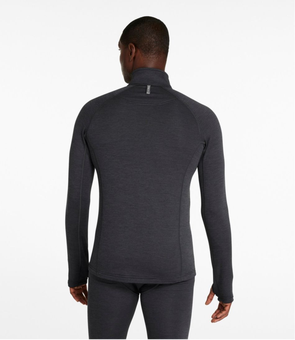 Men's L.L.Bean Midweight Base Layer Crew Top, 1/4 Zip - L.L.Bean Essential