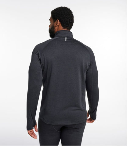 Men's L.L.Bean Midweight Base Layer Crew Top, 1/4 Zip - L.L.Bean Essential