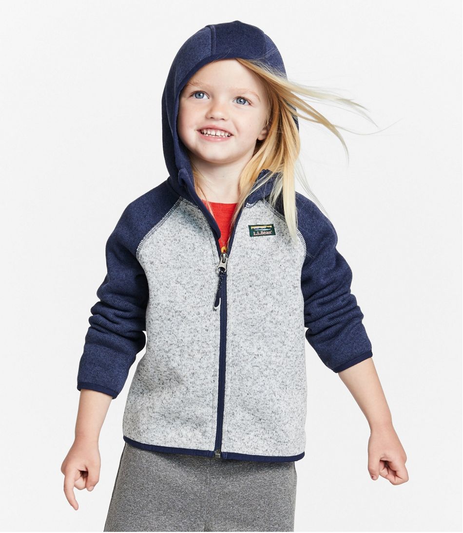 Infants' and Toddlers' L.L.Bean Sweater Fleece, Hooded Colorblock - L.L.Bean Quality