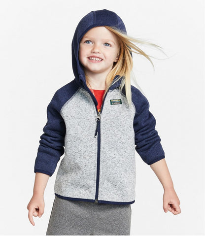 Infants' and Toddlers' L.L.Bean Sweater Fleece, Hooded Colorblock - L.L.Bean Quality