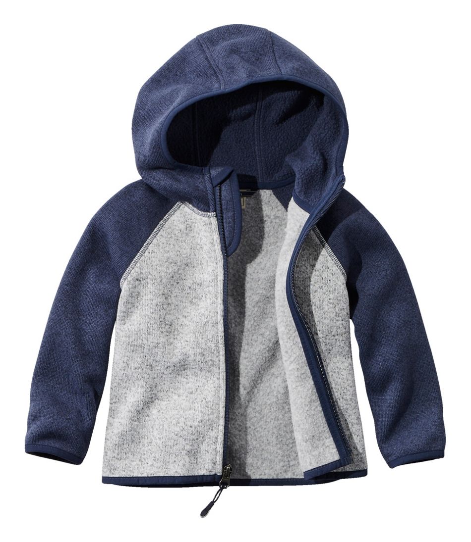 Infants' and Toddlers' L.L.Bean Sweater Fleece, Hooded Colorblock - L.L.Bean Quality