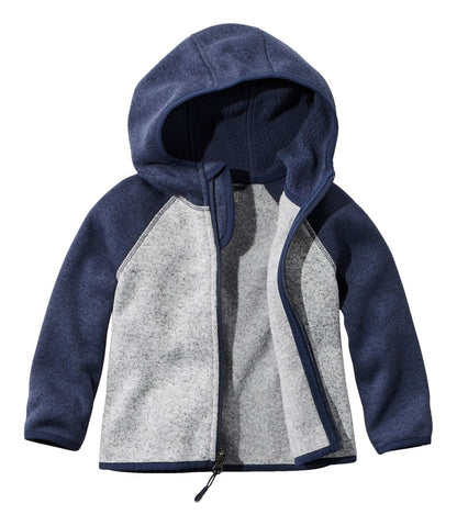 Infants' and Toddlers' L.L.Bean Sweater Fleece, Hooded Colorblock - L.L.Bean Quality