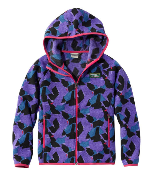 Kids' L.L.Bean Sweater Fleece, Hooded Print - L.L.Bean Customer Favorite