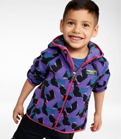 Kids' L.L.Bean Sweater Fleece, Hooded Print - L.L.Bean Customer Favorite