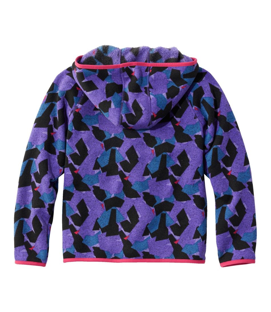Kids' L.L.Bean Sweater Fleece, Hooded Print - L.L.Bean Customer Favorite