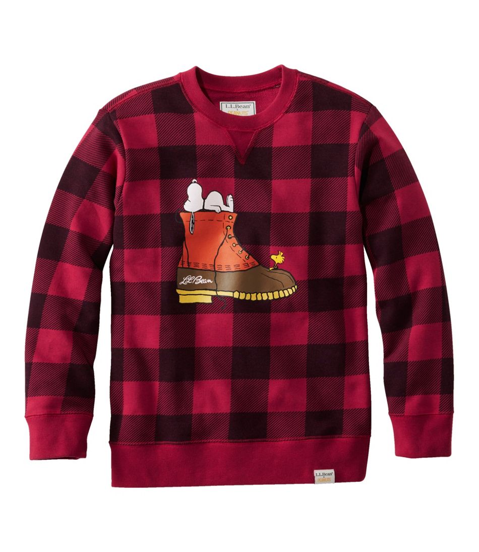 Kids' L.L.Bean x Peanuts Crew Sweatshirt - L.L.Bean Essential