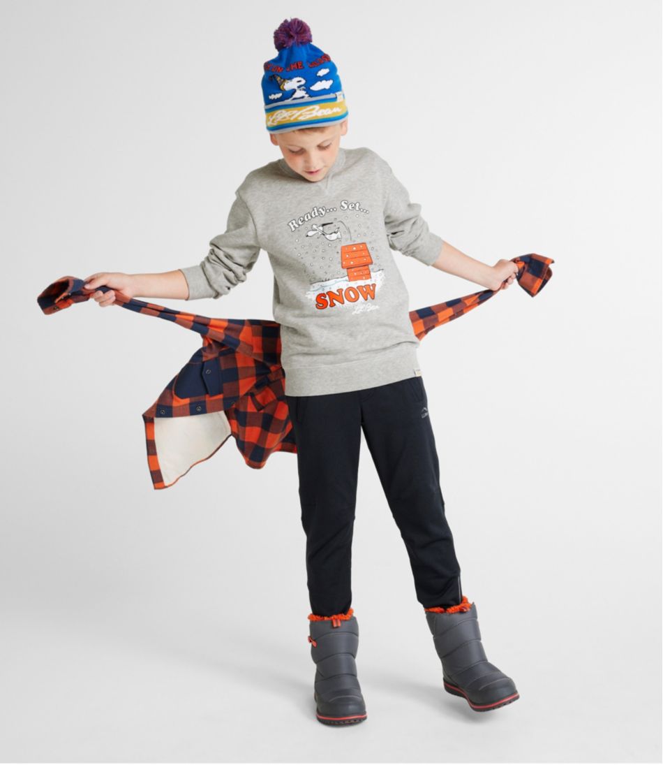 Kids' L.L.Bean x Peanuts Crew Sweatshirt - L.L.Bean Essential