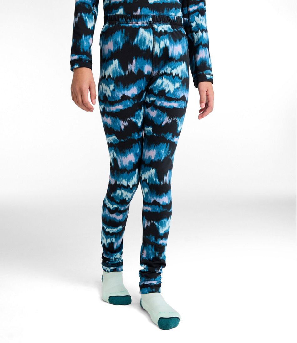 Kids' Wicked Warm Long Underwear, Expedition-Weight Print Pants - L.L.Bean Value