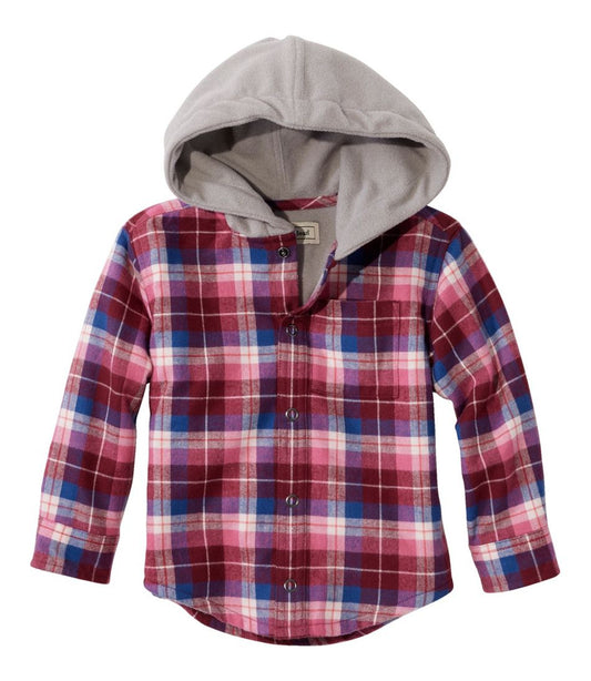 Toddlers' Fleece-Lined Flannel Shirt, Hooded - L.L.Bean Customer Favorite