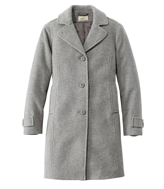 Women's Classic Lambswool Polo Coat, Three-Quarter Length - L.L.Bean Quality