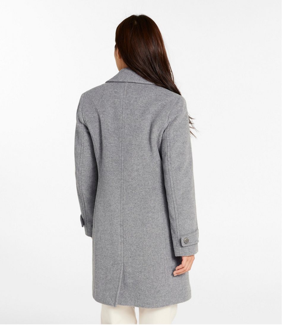 Women's Classic Lambswool Polo Coat, Three-Quarter Length - L.L.Bean Quality