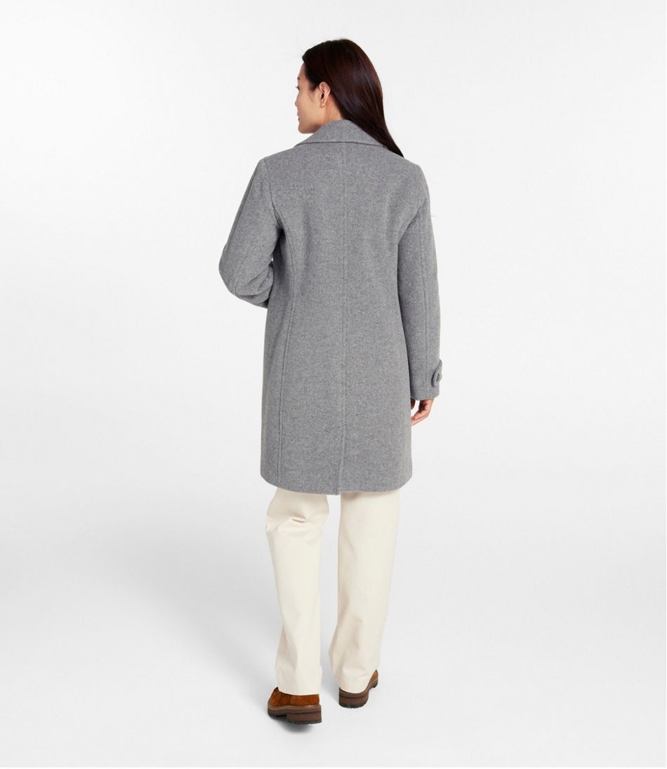 Women's Classic Lambswool Polo Coat, Three-Quarter Length - L.L.Bean Quality