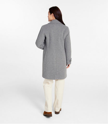 Women's Classic Lambswool Polo Coat, Three-Quarter Length - L.L.Bean Quality