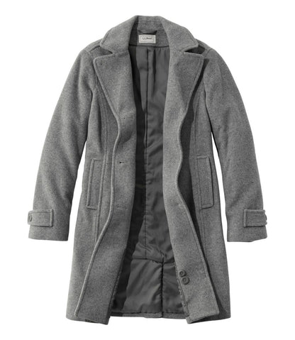 Women's Classic Lambswool Polo Coat, Three-Quarter Length - L.L.Bean Quality