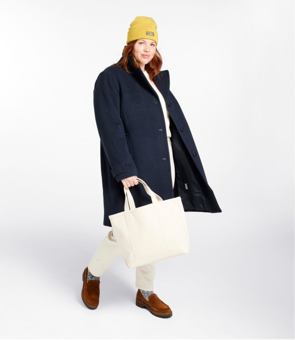 Women's Classic Lambswool Polo Coat, Three-Quarter Length - L.L.Bean Quality