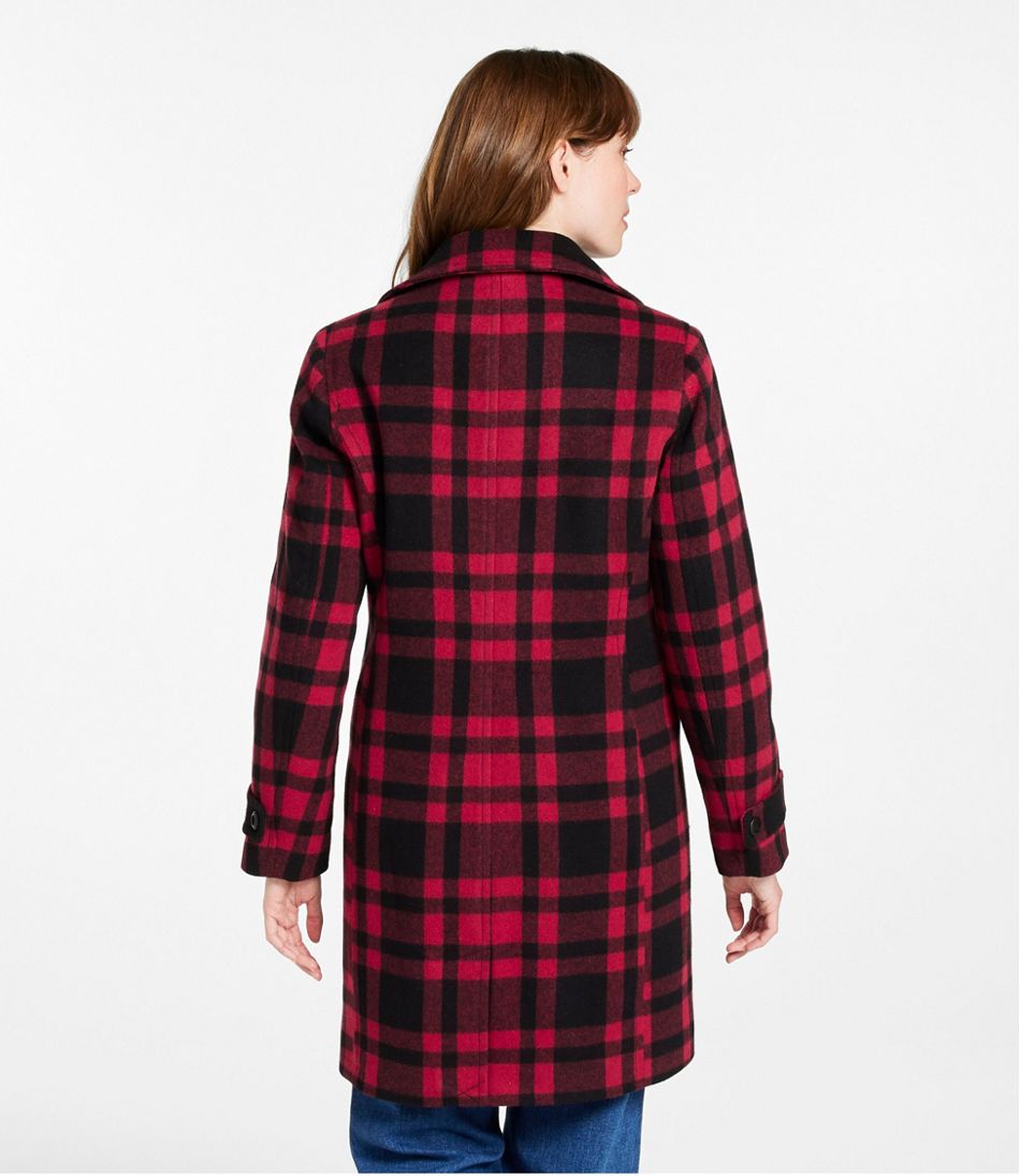 Women's Classic Lambswool Polo Coat, Three-Quarter, Pattern - L.L.Bean Customer Favorite