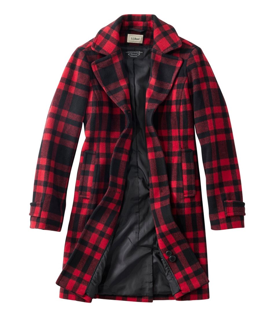 Women's Classic Lambswool Polo Coat, Three-Quarter, Pattern - L.L.Bean Customer Favorite