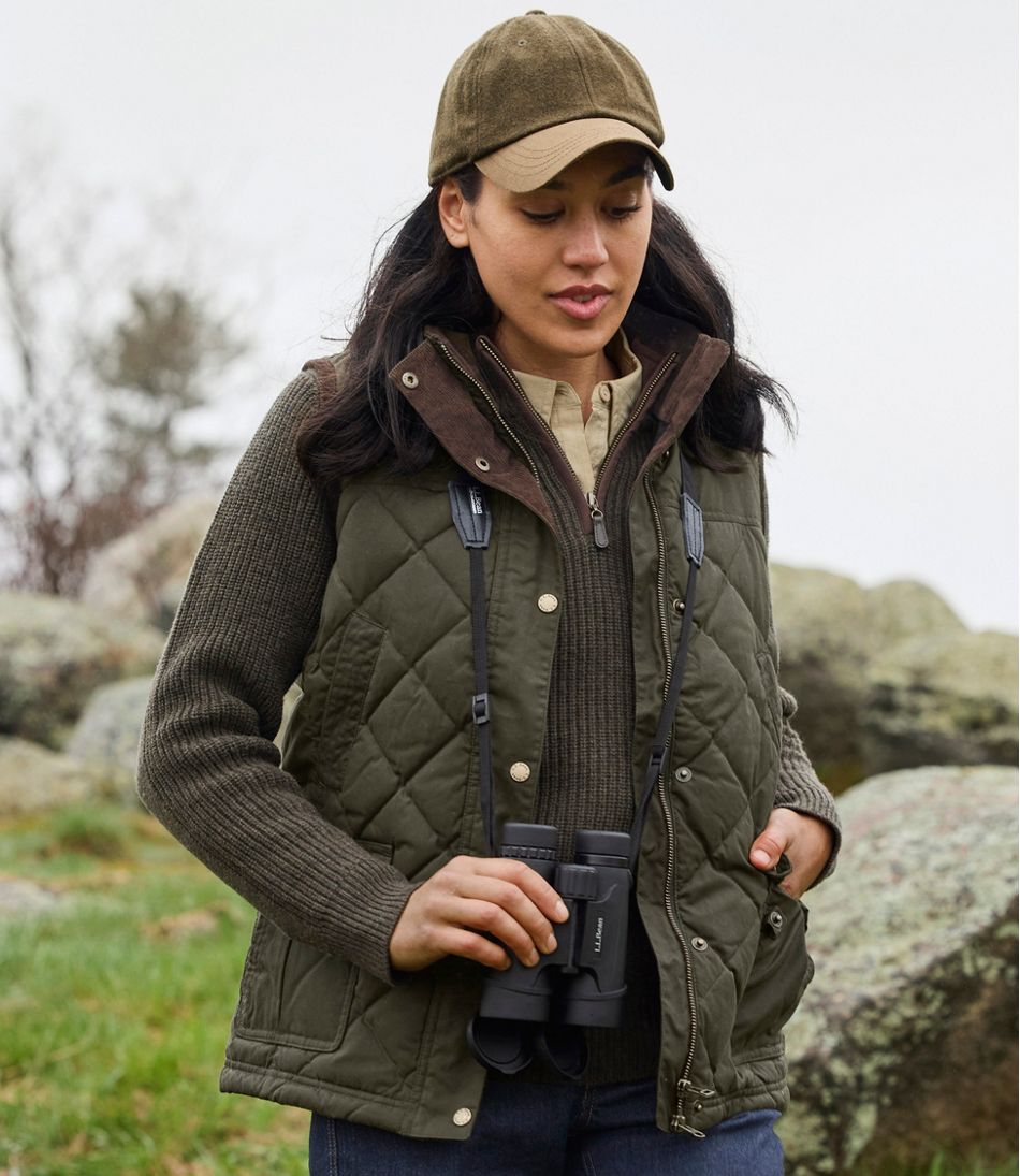 Women's L.L.Bean Upcountry Waxed Cotton Down Vest - L.L.Bean Quality