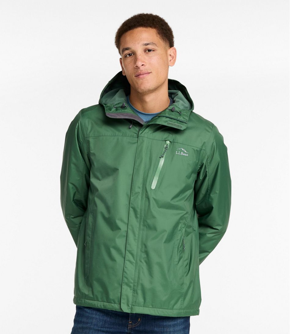Men's Trail Model Rain Jacket, Fleece-Lined - L.L.Bean Classic