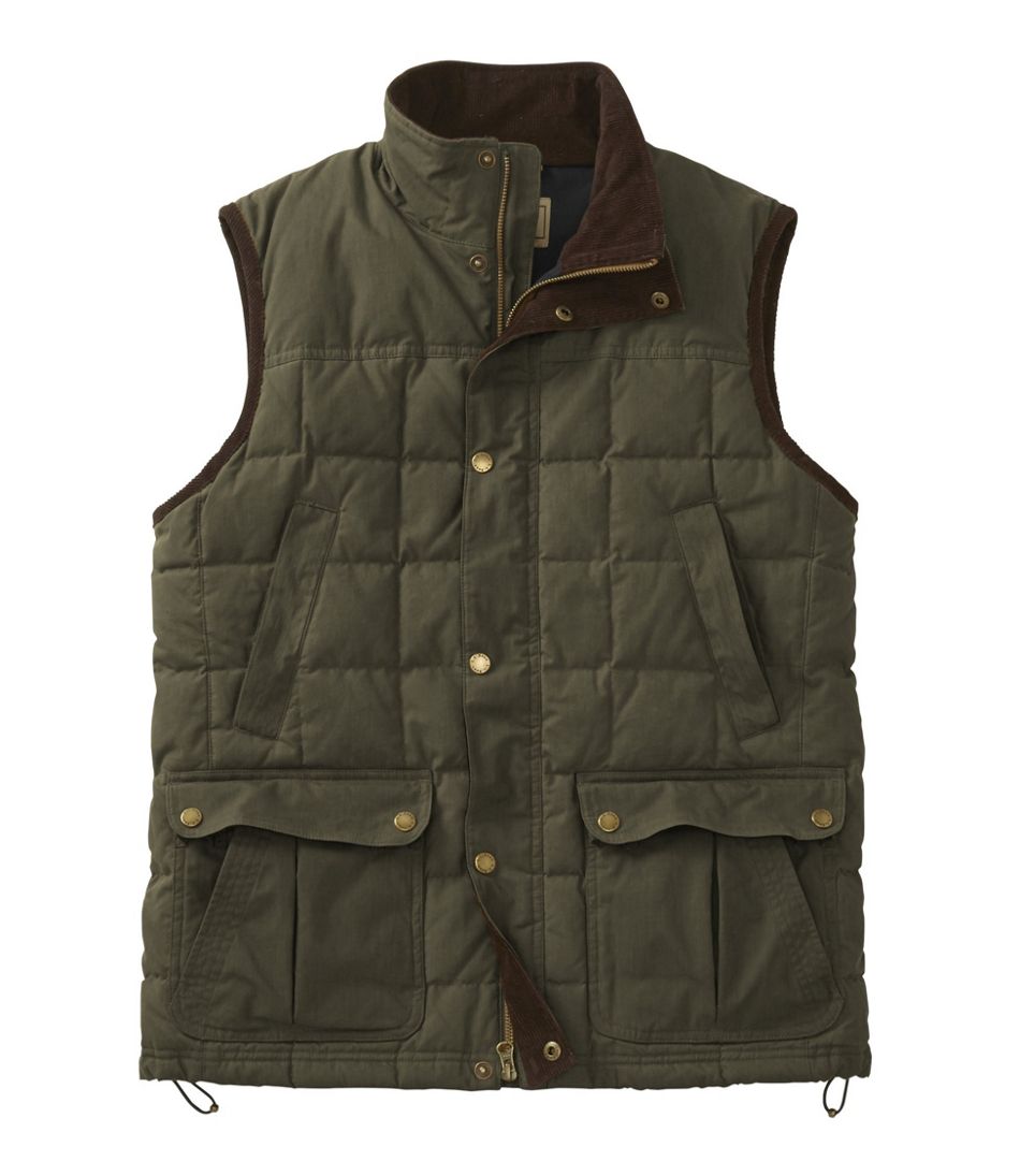 Men's L.L.Bean Upcountry Waxed Cotton Down Vest - L.L.Bean Quality